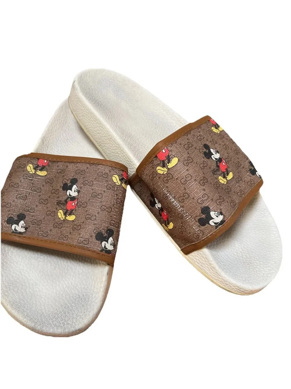 100% AUTHENTIC Gucci x Disney Supreme GG Mickey Mouse Sandals Slippers